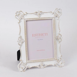 Κορνίζα Polyresin Λευκή-Χρυσή 21,3x1,8x26εκ. ESTHETI 756-12198