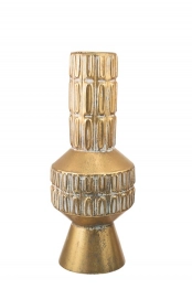 Βάζο Μεταλλικό Χρυσό-Λευκό 16x16x39εκ. Zen Collection 24.38.51026