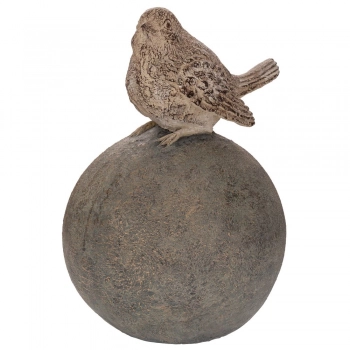 Διακοσμητικό Πουλάκι Κεραμικό Σε Μπάλα Γκρι 16x17,5x24εκ. iliadis 89448
