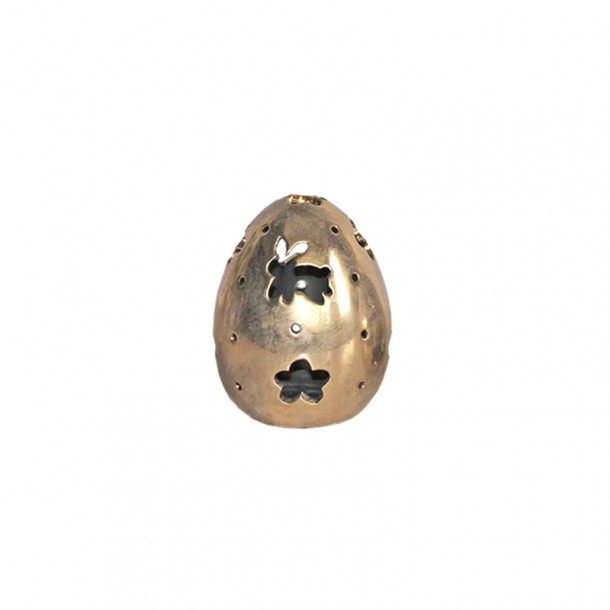 Διακοσμητικό Αυγό Κεραμικό Χρυσό-Μπρονζέ Art Et Lumiere 10x13εκ. 10604
