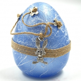 Πασχαλινό Διακοσμητικό Αυγό Γυάλινο Μπλε Royal Art 11εκ. GOU21/8/10LBL