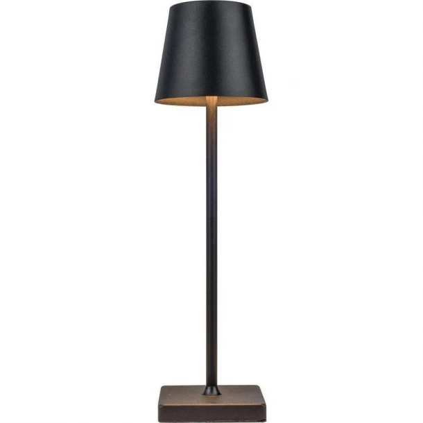 Επιτραπέζιο Φωτιστικό Επαναφορτιζόμενο Μεταλλικό Black Chic Oriana Ferelli 38εκ. WL03001BLK