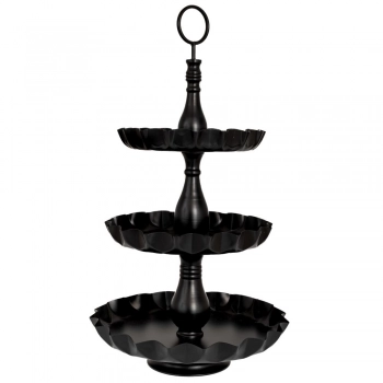 Ορντερβιέρα 3 Όροφη Αλουμινίου Μαύρη 45-35-30x73εκ. iliadis 89446