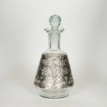 Καράφα Γυάλινη-Μεταλλική Διάφανη-Ασημί 13x24εκ. ESTHETI 752-10527