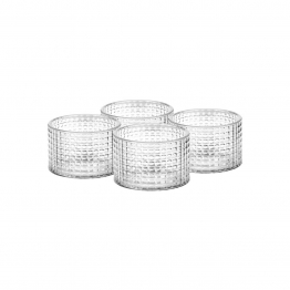 Δαχτυλίδι Πετσέτας Σετ 4τμχ Κρίκος Γυάλινοι Διάφανοι 4,8x3εκ. Estia 07-36836