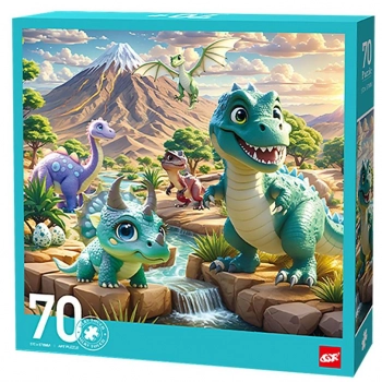 Παζλ 70τμχ Δεινοσαυράκια Σε Κουτί 25x5x25εκ. Toy Markt 69-1882