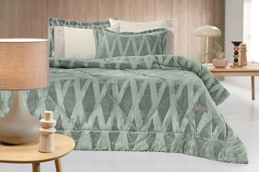 Κουβερτοπάπλωμα 2 Όψεων Ultrasoft Velvet Ημίδιπλο 180x240εκ. Zadic Olive Guy Laroche