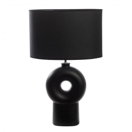 Φωτιστικό Επιτραπέζιο Κεραμικό Μαύρο ESPIEL 37x19x60,5εκ. HAP308