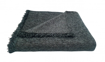 Ριχτάρι Acrylic-Polycotton Διθέσιος 180x240εκ. Σενίλ Ψάθα Sky Grey Komvos Home 7045529-12