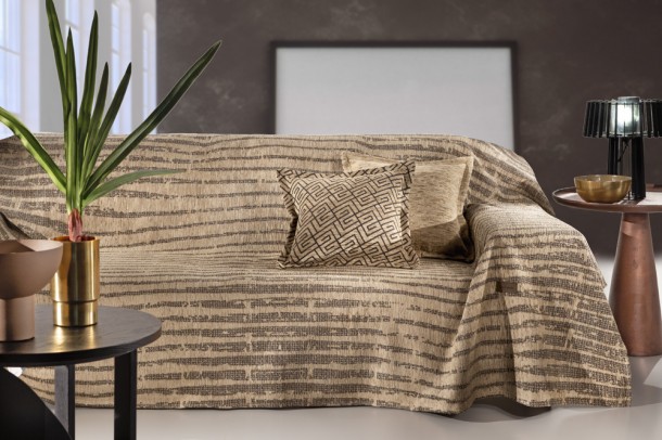 Ριχτάρι Διθέσιος Polycotton Chenille Sydney Golden 180x250εκ. Guy Laroche