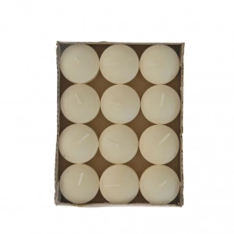 Κεριά Επιπλέοντα Σετ 12τμχ Κρεμ iliadis 37032