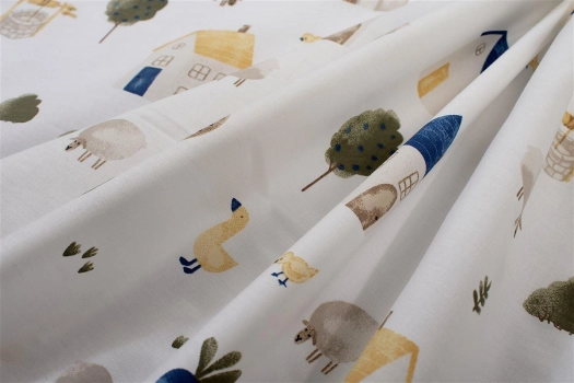 Σεντόνι Μεμονωμένο Βαμβακερό Λίκνου 80x110εκ. Village 579 White-Green Dimcol