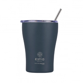Θερμός-Ποτήρι Ανοξείδωτο Coffee Mug Indigo Save The Aegean Estia 350ml-8,7x12,5εκ. 01-41427