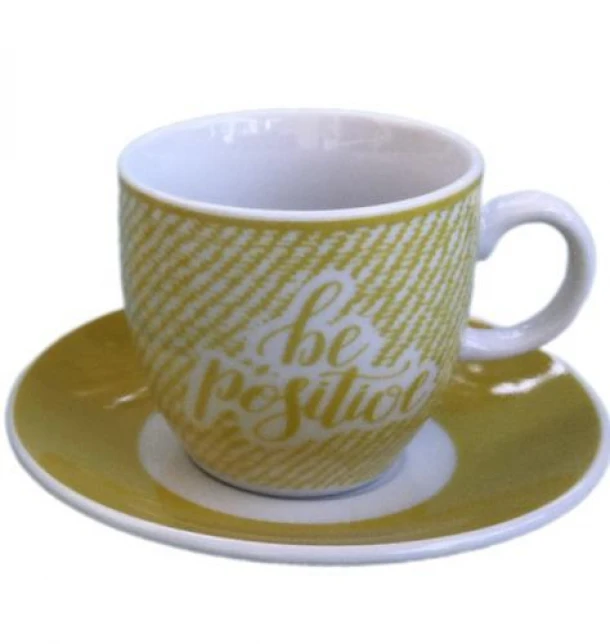 Σετ 6τμχ Φλυτζάνια Καφέ Πορσελάνης 90ml Be Positive Max Home BBDG082160