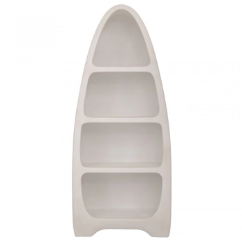 Ραφιέρα Mdf Λευκή Με Κωνικό Σχήμα 80x36x190εκ. iliadis 92137