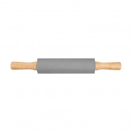 Πλάστης Ξύλινος Με Αντικολλητική Επιφάνεια Σιλικόνης Γκρι Estia 38εκ. 01-11659