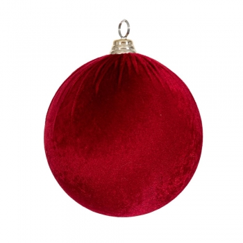 Χριστουγεννιάτικη Μπάλα Βελούδινη Μπορντώ 15εκ. iliadis 90602
