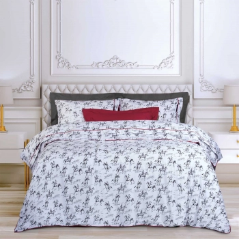 Σετ Σεντόνια Βαμβακερά King 260x280εκ. Εssential 2263 Μαύρο-Λευκό Greenwich Polo Club