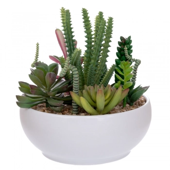 Γλαστράκι Παχύφυτο Κεραμικό Λευκό 17εκ. iliadis 92677