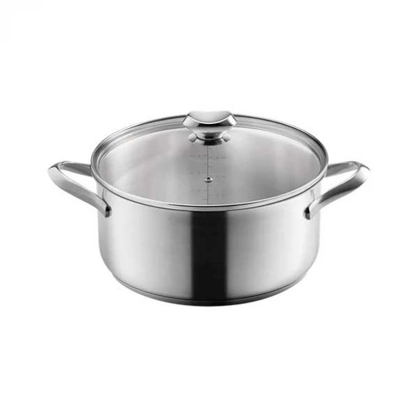 Κατσαρόλα Ανοξείδωτη Με Γυάλινο Καπάκι 28εκ.-6,8ltr Metaltex 16-311229