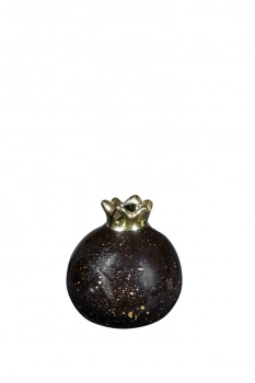 Ρόδι Κεραμικό Μαύρο-Χρυσό 7,6εκ. Zen Collection 24.3.47609