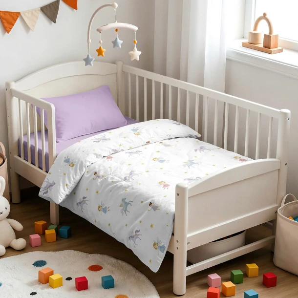 Πάπλωμα Βαμβακοσατέν Κούνιας 110x160εκ. Fairies Prime Line Baby Melinen 20006639