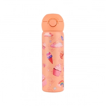 Θερμός Παιδικό Ανοξείδωτο Με Καλαμάκι Candy Sky 500ml-7,9x6,6x20,3εκ. Save The Aegean Estia 01-43650
