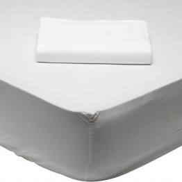 Σεντόνι Μεμονωμένο Βαμβακερό King Με Λάστιχο 180x200+35εκ. Colour Best 1001 Artic White Das Home