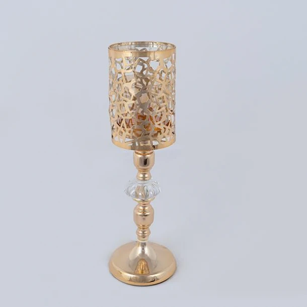 Κηροπήγιο Μεταλλικό Χρυσό 10x35,5εκ. ESTHETI 752-24090