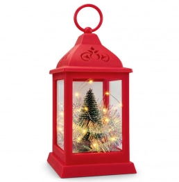 Χριστουγεννιάτικο Φανάρι Με Φώς 10x10x26εκ. Xmas fest 93-4147