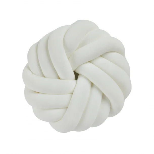 Διακοσμητικό Μαξιλάρι Βελούδινο Φ35εκ. Deco 2294 White Das Home