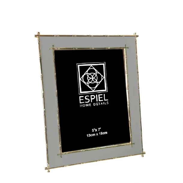 Κορνίζα Μεταλλική Χρυσή-Γκρι ESPIEL 13x18εκ. FAM763