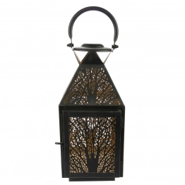 Φανάρι Μεταλλικό Μαύρο-Χρυσό Art Et Lumiere 14x14x30εκ. 01882