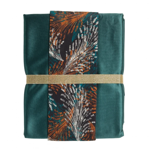 Σετ 2τμχ Τραπεζομάντηλο & Runner Polyester 140x220εκ./45x180εκ. Kitchen 0865 Green Das Home