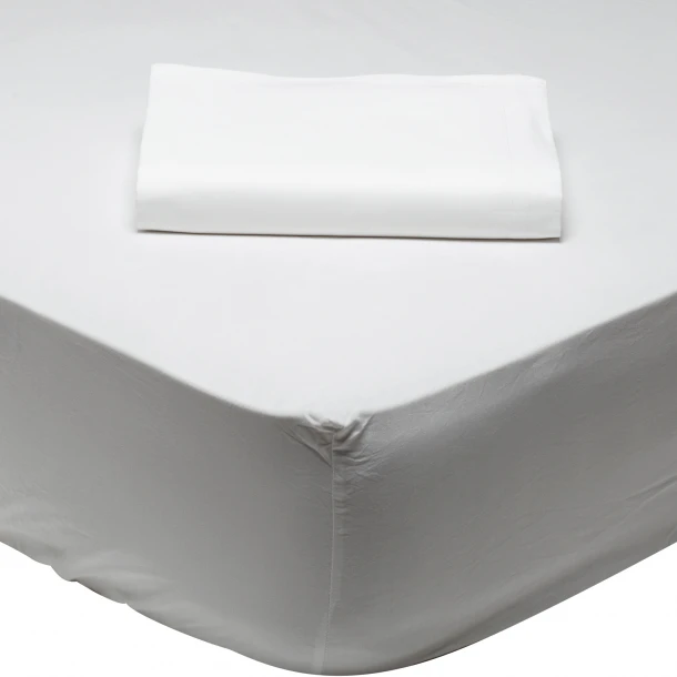 Σεντόνι Μεμονωμένο Βαμβακερό King Με Λάστιχο 180x200+35εκ. Colour Best 1001 Artic White Das Home