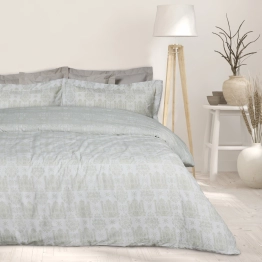 Σετ Σεντόνια Βαμβακερά Μονά 170x260εκ. Happy 9673 Λευκό-Taupe Das Home