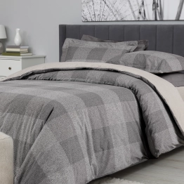 Σετ Παπλωματοθήκη Polycotton Μονή 160x240εκ. Casual 5458 Beige-Grey Das Home