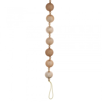 Χριστουγεννιάτικη Γιρλάντα Με Μπάλες Πλαστικές Σαμπανί 270εκ.-40τμχ iliadis 90993