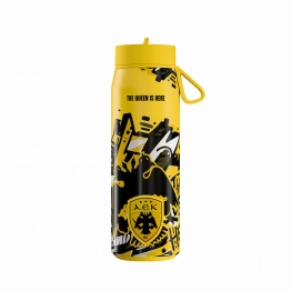 Θερμός Με Καλαμάκι Ανοξείδωτος Pulse Aek BC Edition The Queen Is Here 500ml Estia 00-48846