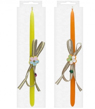 Λαμπάδα Λουλούδι Χρωματιστό Πασχαλίτσα 37εκ. Bunny's 73-1922