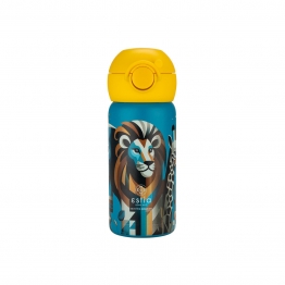 Θερμός Παιδικό Ανοξείδωτο Με Καλαμάκι Jungle 350ml-7x7x18εκ. Save The Aegean Estia 01-27537