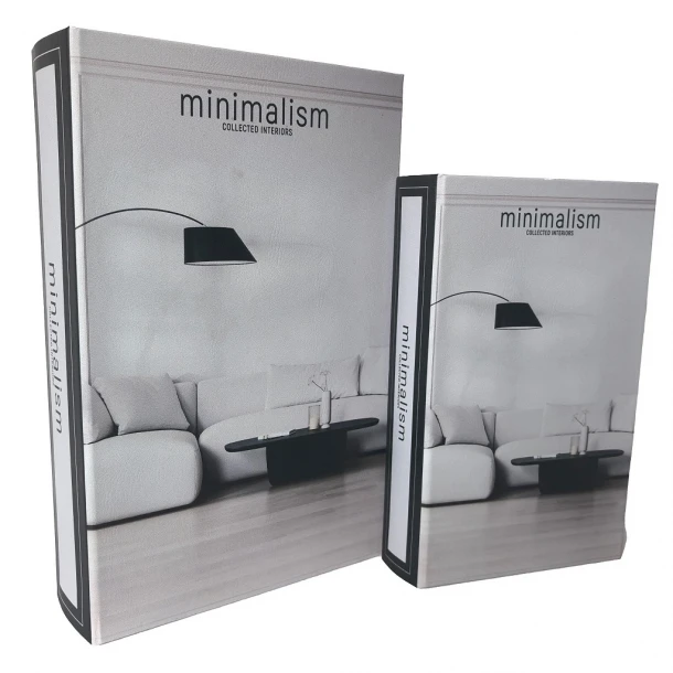 Διακοσμητικό Κουτί Βιβλίο Σετ 2τμχ Ξύλινο Γκρι-Μαύρο ESPIEL 30x20x6,5εκ.-24x15x4,5εκ. BIB104