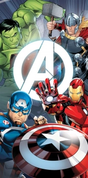 Πετσέτα Θαλάσσης Παιδική Quick Dry Microfiber 70x140εκ. Marvel Avengers 553 White Dimcol