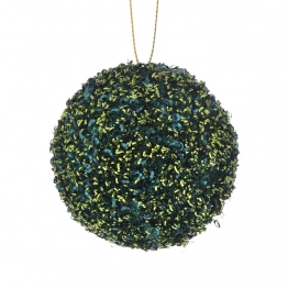 Χριστουγεννιάτικη Μπάλα Polyfoam Σμαραγδί Glitter 6εκ. iliadis 83487
