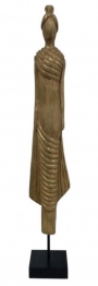 Άγαλμα Γυναικεία Φιγούρα Ξύλινη PAPSHOP 11,5x77εκ. FO09