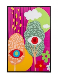 Πίνακας Με Κορνίζα Δέντρα Multi 40x2,8x60εκ. Zen Collection 25.60.52389