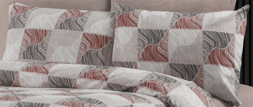 Μαξιλαροθήκη Φάκελος Polycotton 50x70εκ. Κλεοπάτρα 611 Red-Black DimCol