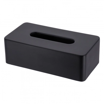 Θήκη Για Χαρτομάντηλα Polyresin Μαύρη 13,5x26x8εκ. MRShome DS-4389000