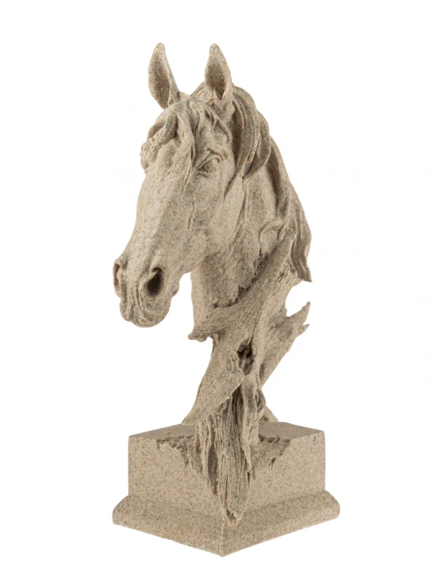 Διακοσμητική Προτομή Αλόγου Polyester Μπεζ 25,5x14,2x40εκ. Zen Collection 25.21.51528