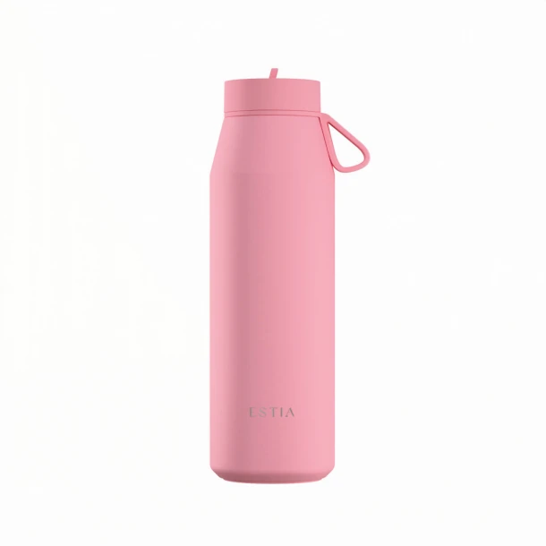 Θερμός Με Καλαμάκι Ανοξείδωτος Rose Pulse Save The Aegean Estia 800ml 01-43247